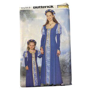 Butterick 6203 Renaissance GirlsMisses Historical Costume Pattern All Sizes UNCU